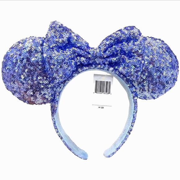 Disney Parks Minnie Ears Exclusive Rare Purple Sequin Bow Headband